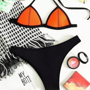 TWO TONE NEOPRENE BIKINI